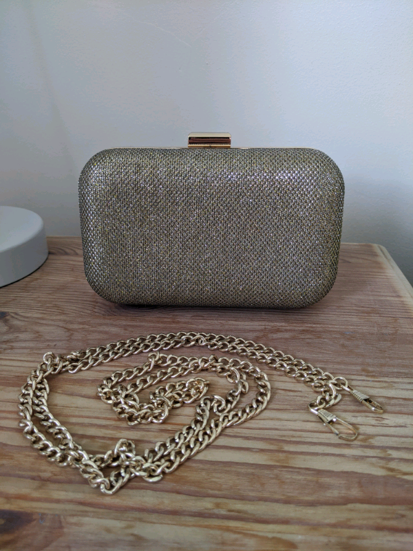 kurt geiger gold clutch bag